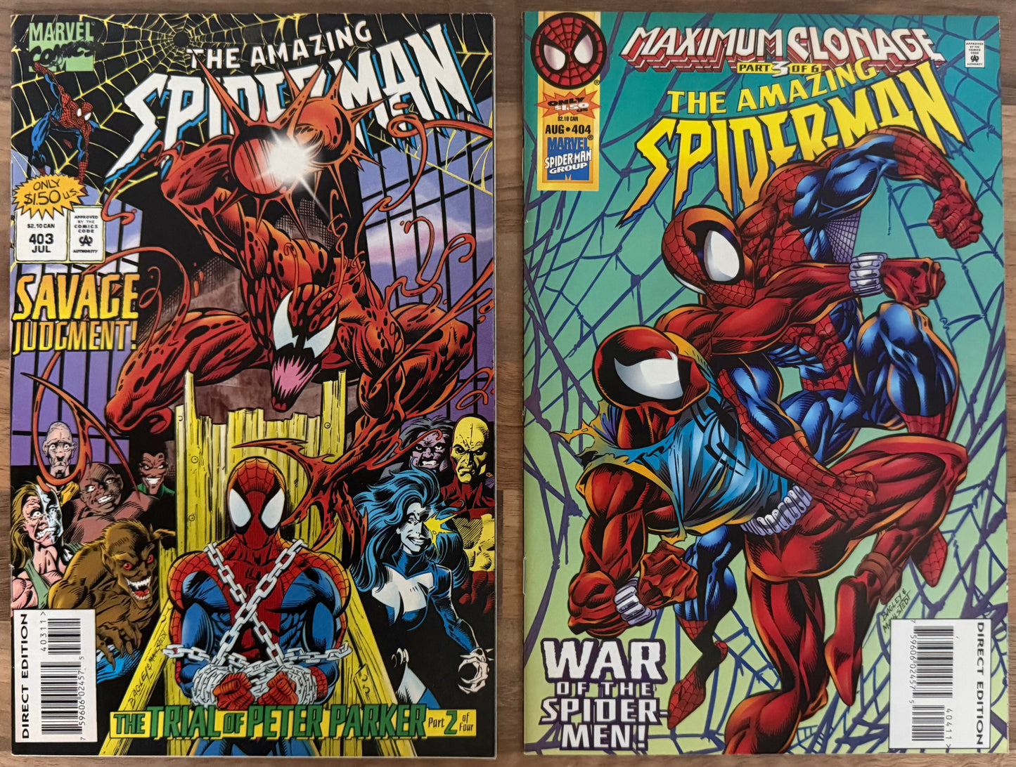 🔑 AMAZING SPIDER-MAN COMPLETE #399-408 [MARVEL COMICS] LOT 10 DIRECT HIGH GRADE