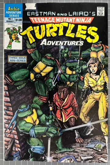 🔑 TEENAGE MUTANT NINJA TURTLES ADVENTURES #1 [ARCHIE COMICS] *1ST KRANG* 1988 VG/FN