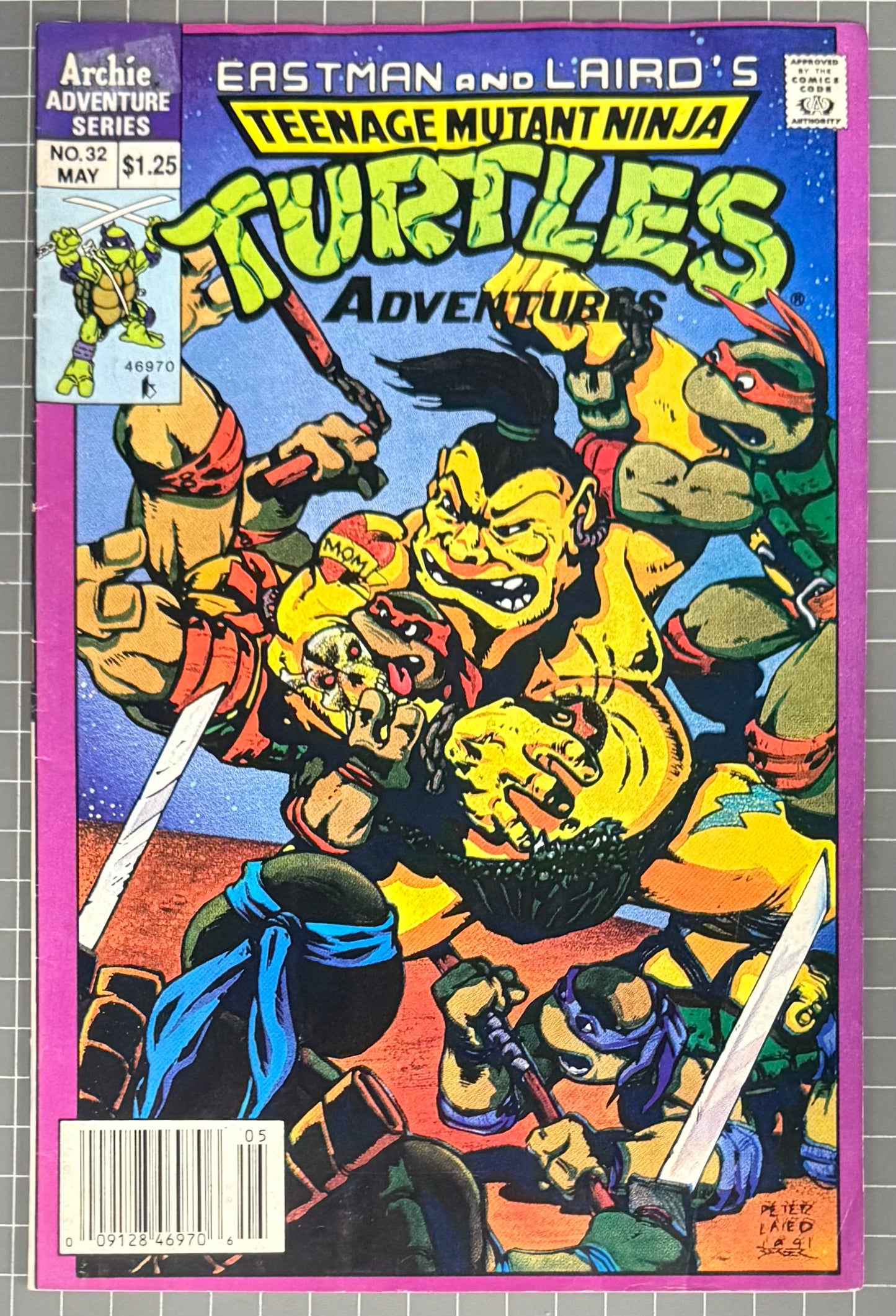 TEENAGE MUTANT NINJA TURTLES ADVENTURES #32 [ARCHIE] NEWSSTAND COMIC 1992 VG/FN