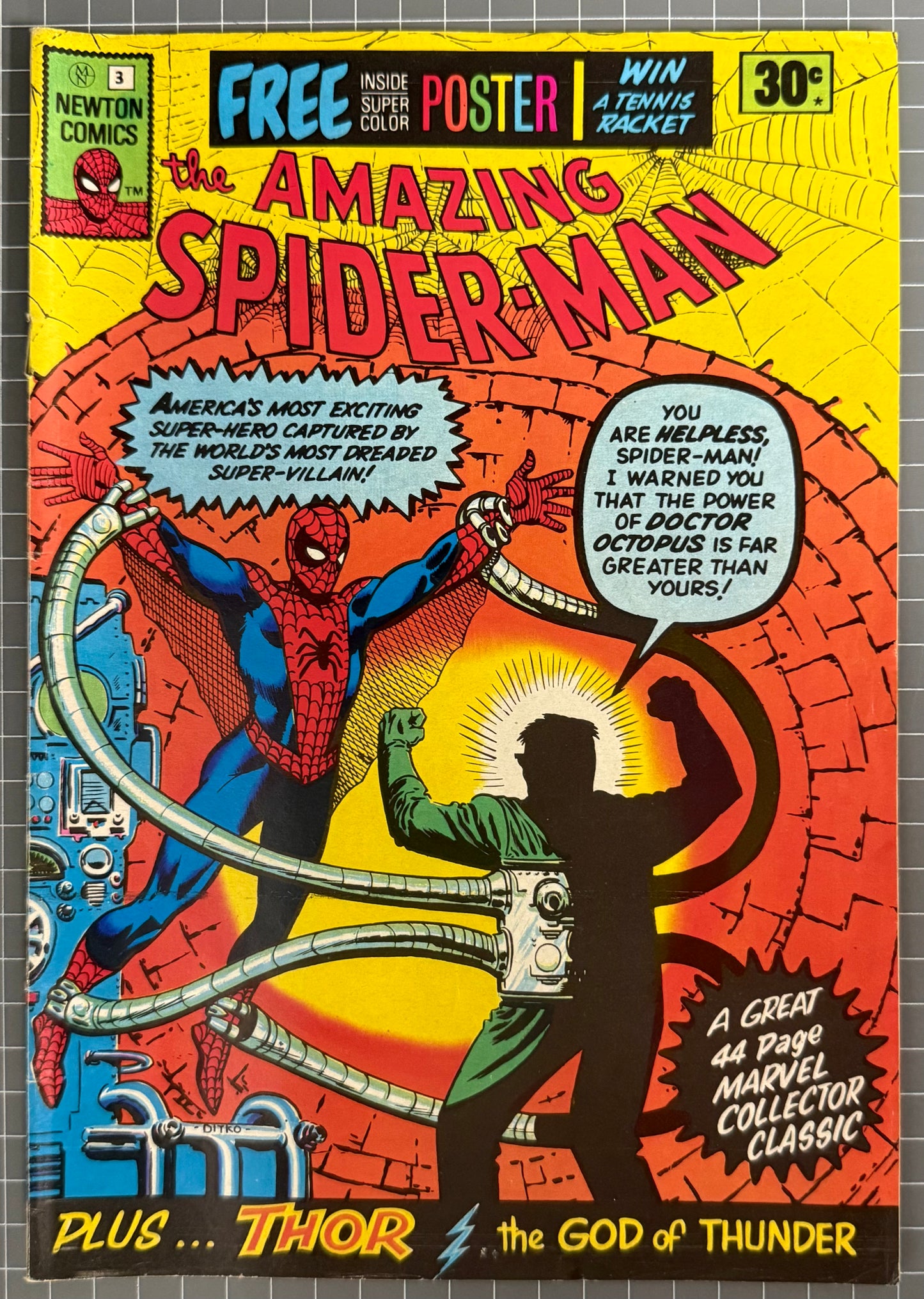 🔑 THE AMAZING SPIDER-MAN #3 [NEWTON COMICS] 1ST APP. DR OCTOPUS AUSTRALIAN 1975