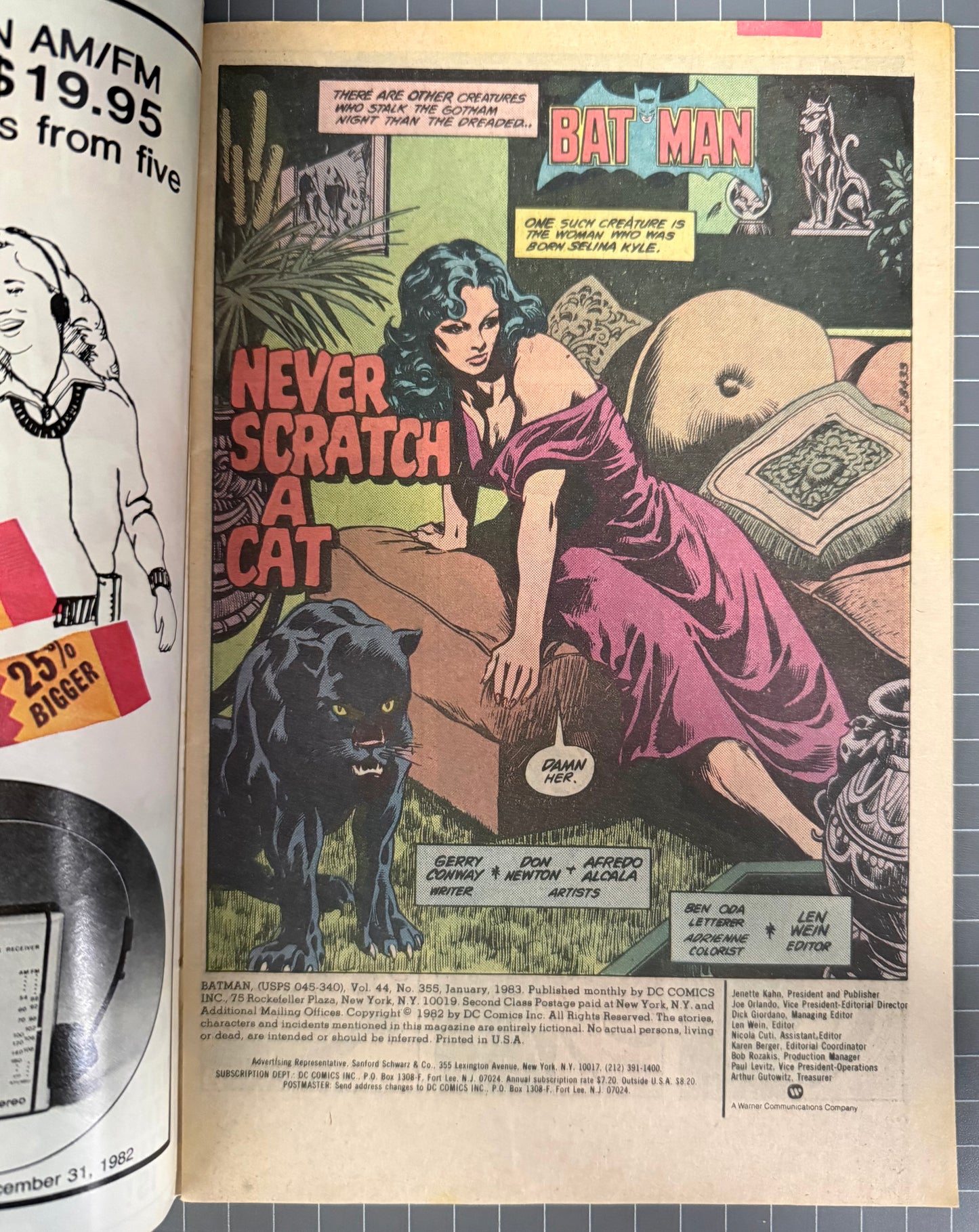 BATMAN #355 [DC COMICS] DIRECT 1983 VG/FN