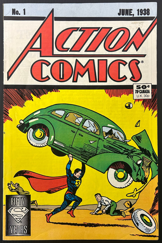 🔑 ACTION COMICS #1 [DC COMICS] DIRECT *REPRINT 1ST APP. SUPERMAN* 1988 FN/VF