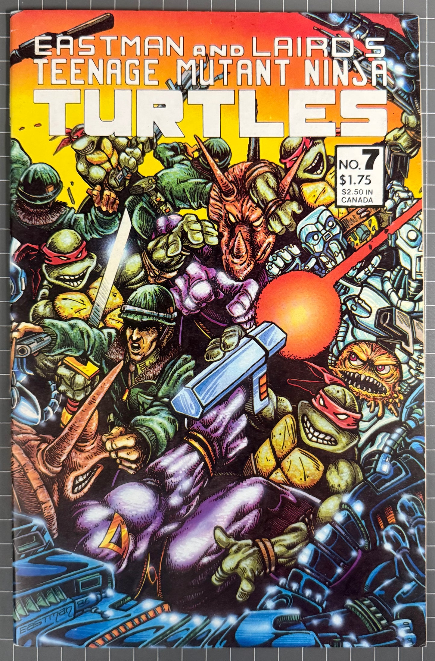🔑 TEENAGE MUTANT NINJA TURTLES #7 (TMNT) [MIRAGE] COMIC 1986 VF/NM