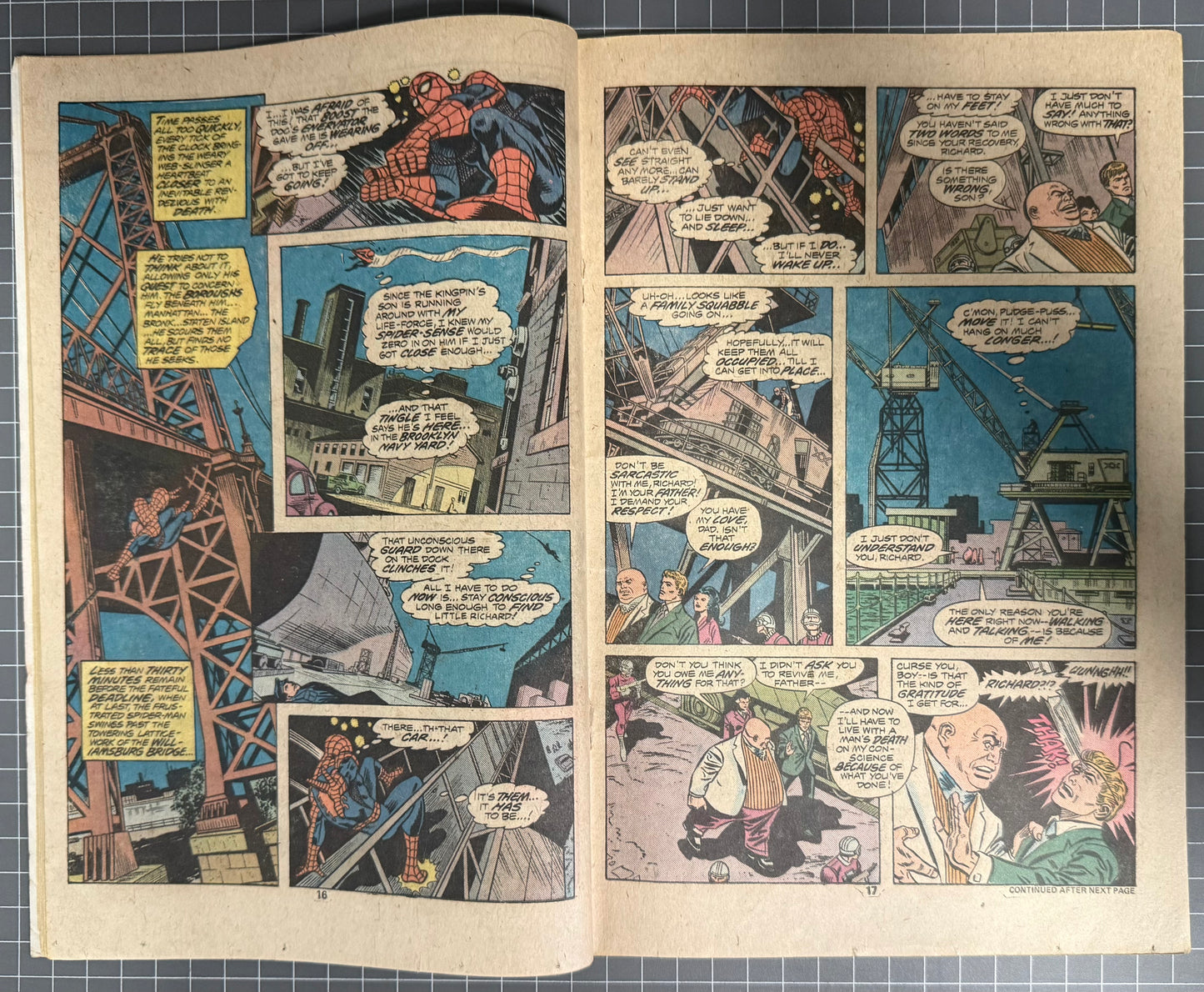 🔑 AMAZING SPIDER-MAN #164 [MARVEL COMICS] *JOHN ROMITA KINGPIN* 1977 GD/VG