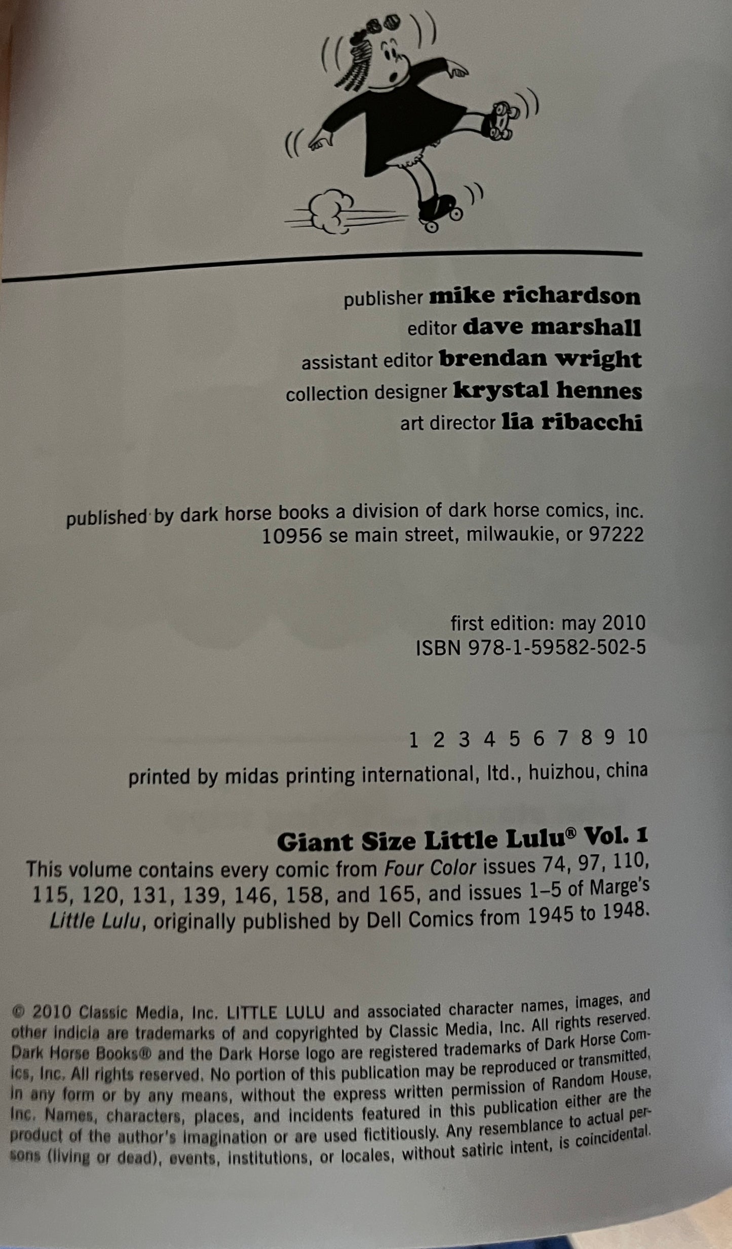 Giant Size Little Lulu Volume 1 TPB by John Stanley , Irving Tripp Dark Horse