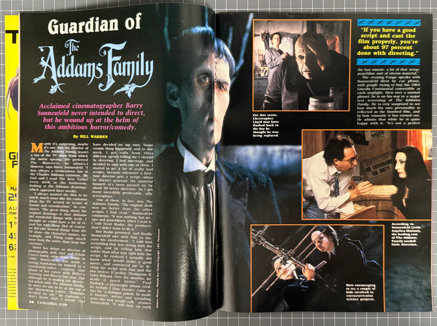 FANGORIA VOL. 1 #109 + POSTER [STARLOG / O'QUINN] HORROR MAGAZINE 1992