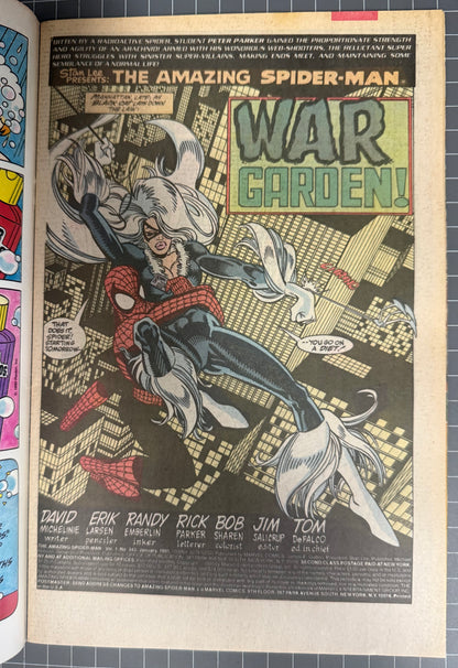 🔑  AMAZING SPIDER-MAN #343 [MARVEL COMICS] *1ST CAMEO APP. CARDIAC* 1991 VF