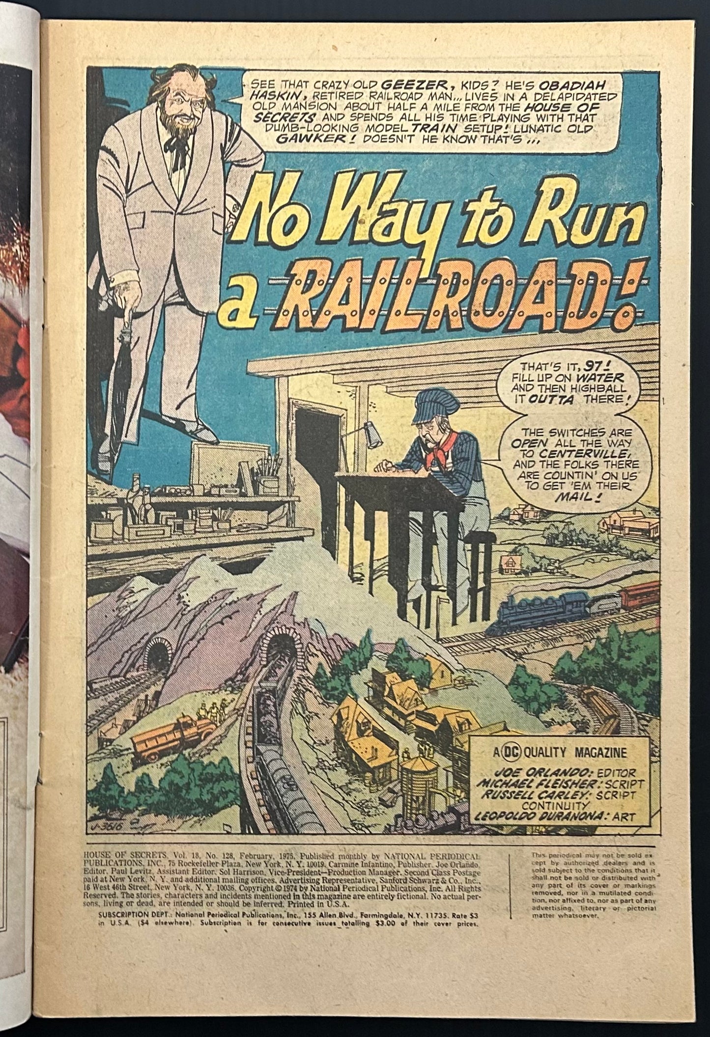 HOUSE OF SECRETS #128 [DC] COMIC 1975 GD/VG