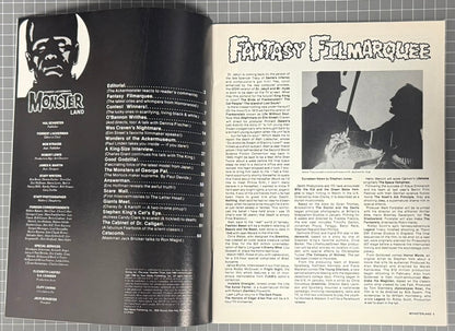 MONSTERLAND #3 [NEW MEDIA] *GODZILLA* HORROR MAGAZINE 1982 NM-