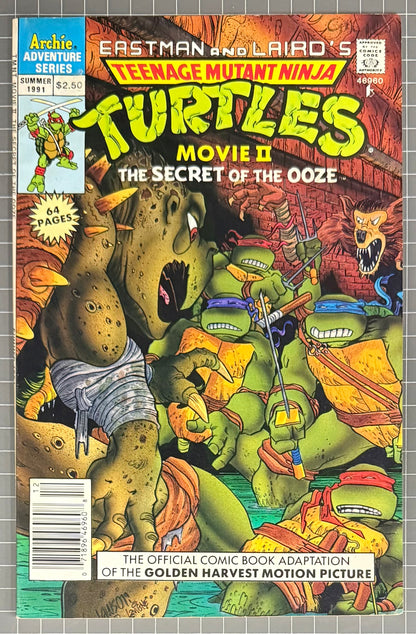 TEENAGE MUTANT NINJA TURTLES MOVIE II THE SECRET OF THE OOZE [ARCHIE] 1991 FN/VF