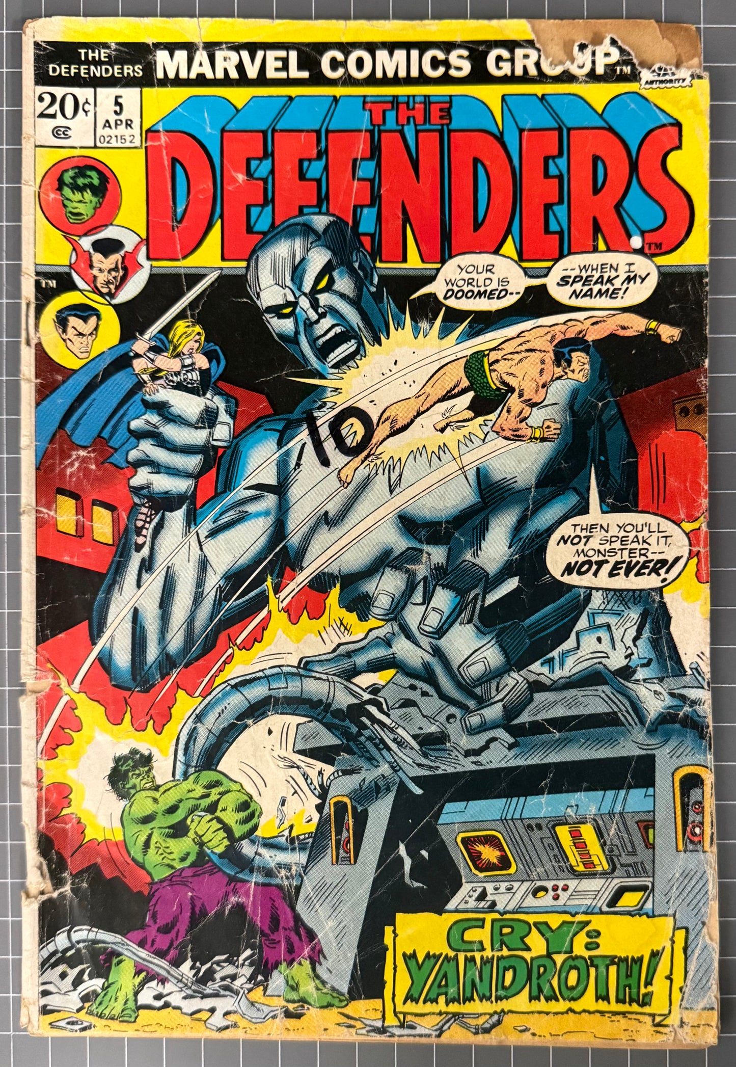 THE DEFENDERS #5 [MARVEL COMICS] DIRECT 1973 GD-