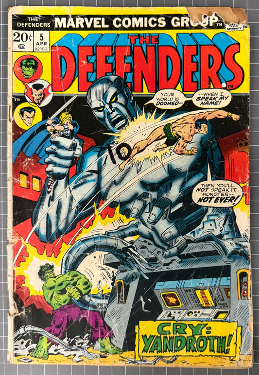 THE DEFENDERS #5 [MARVEL COMICS] DIRECT 1973 GD-