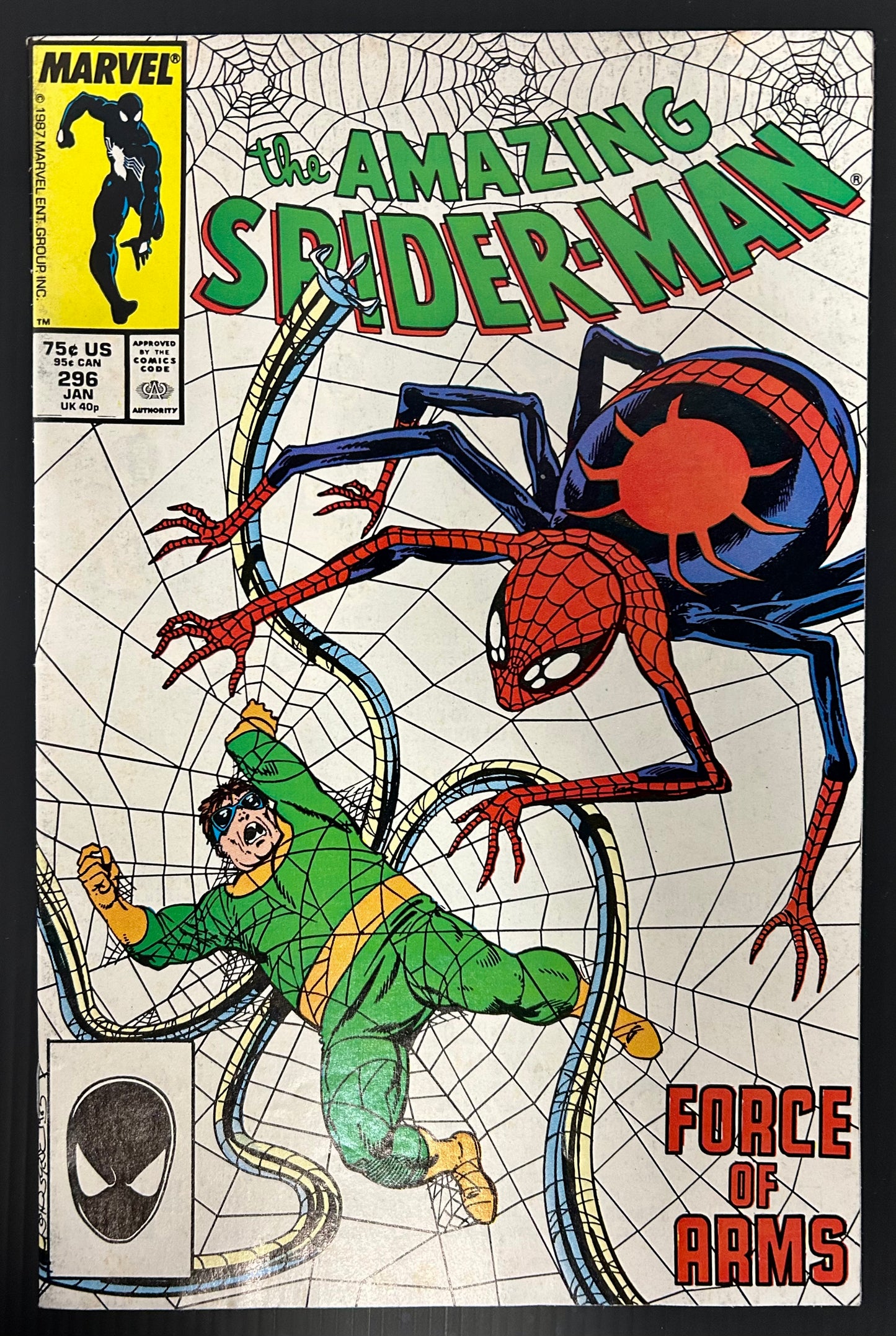THE AMAZING SPIDER-MAN #296 [MARVEL COMICS] DIRECT 1988 FN/VF