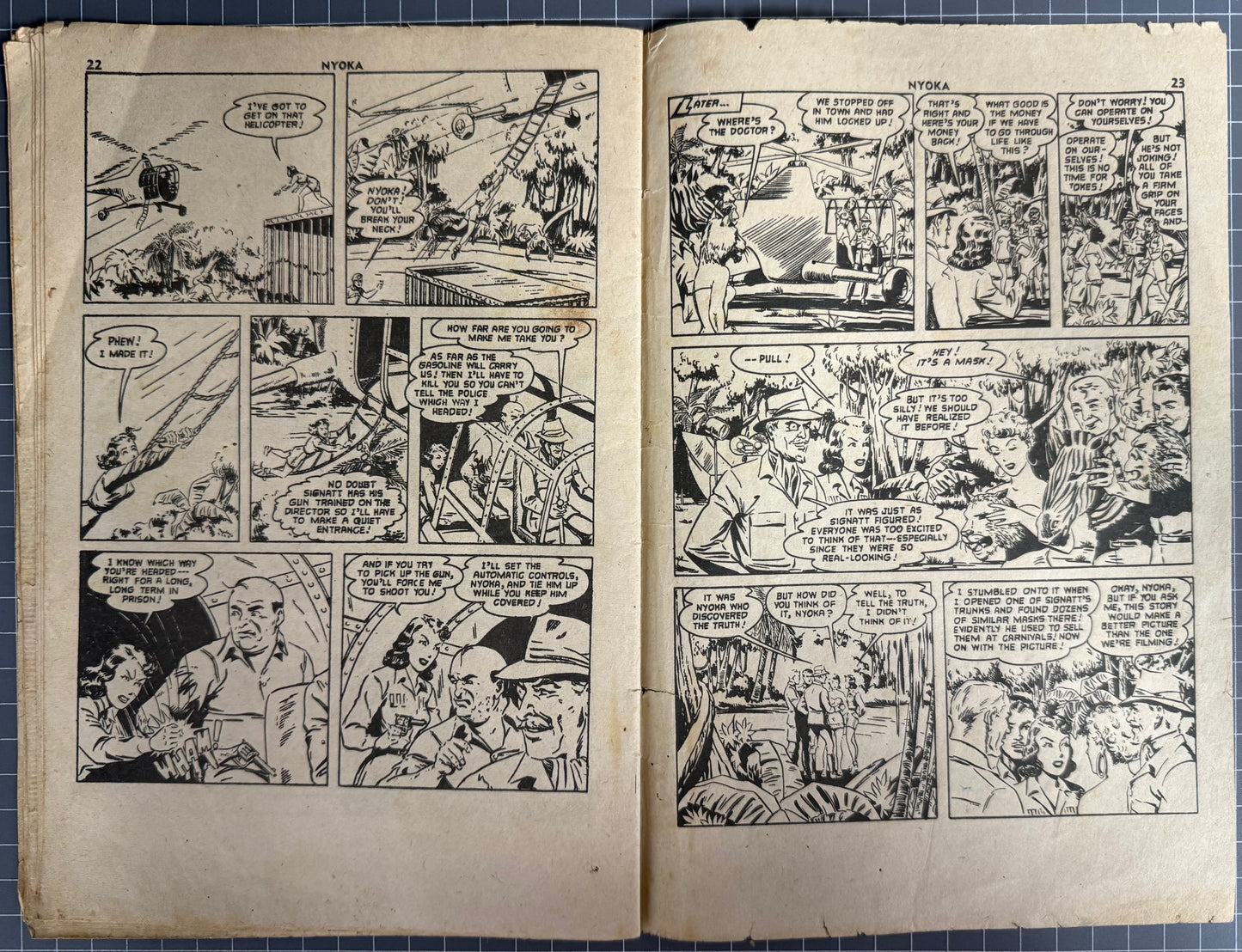 NYOKA THE JUNGLE GIRL #36 (LARRY CLELAND) AUSTRALIAN PRE-DECIMAL COMIC 1952