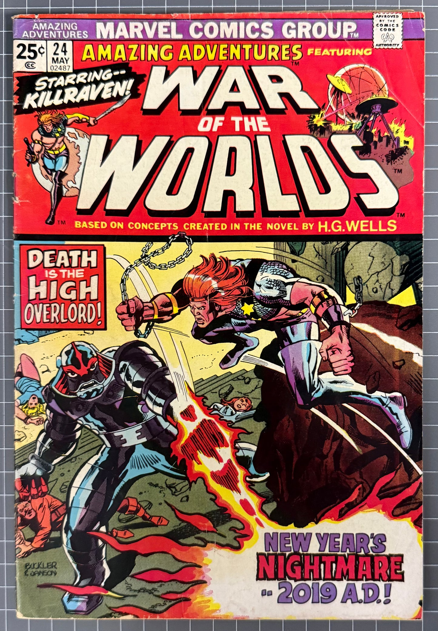 AMAZING ADVENTURES #24 [MARVEL COMICS] *WAR OF THE WORLDS* 1974 GD/VG