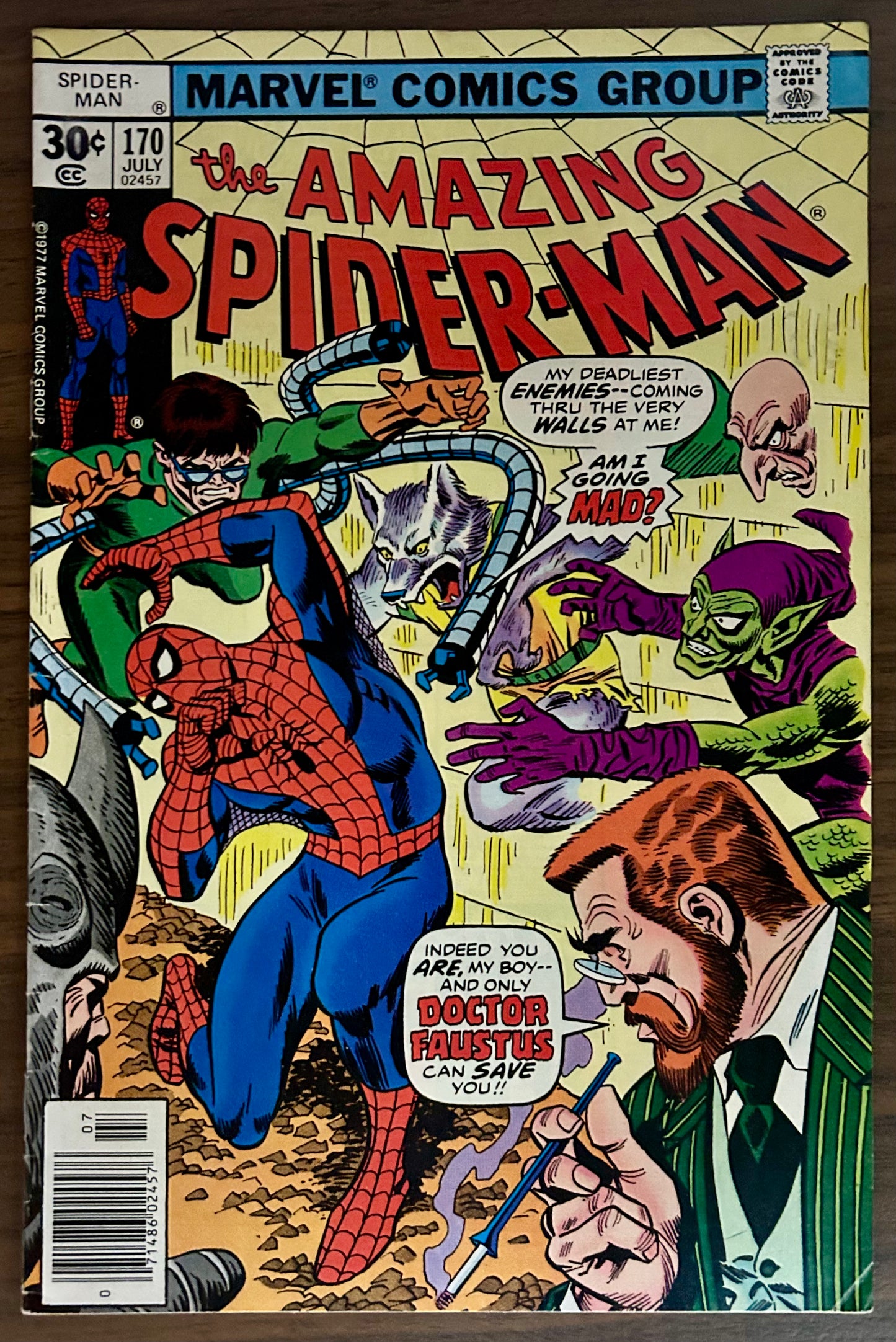 THE AMAZING SPIDER-MAN #170 [MARVEL COMICS] NEWSSTAND 1977