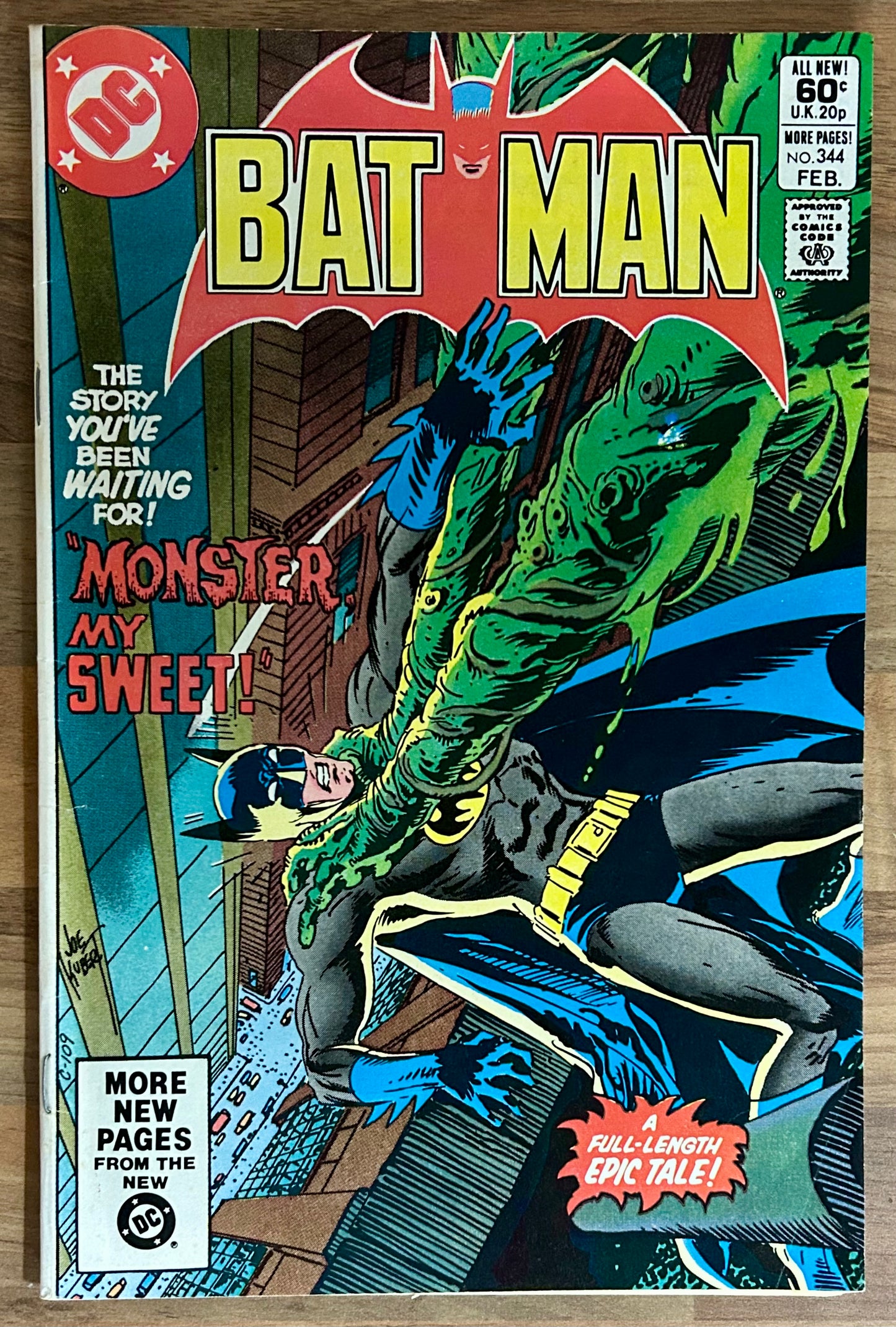 BATMAN #344 [DC COMICS] NEWSSTAND 1982 FN
