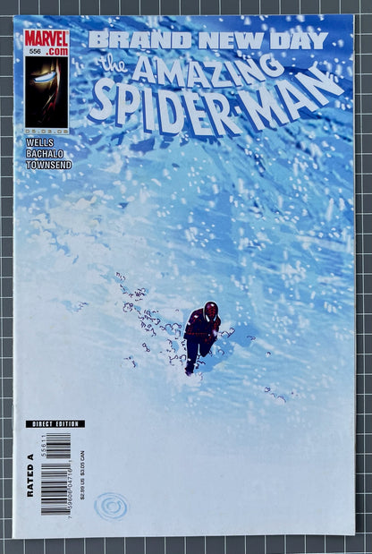🔑 THE AMAZING SPIDER-MAN #556 [MARVEL COMICS] DIRECT *1ST APP. WAYEP AKA WAYEB* 2008 VF/NM