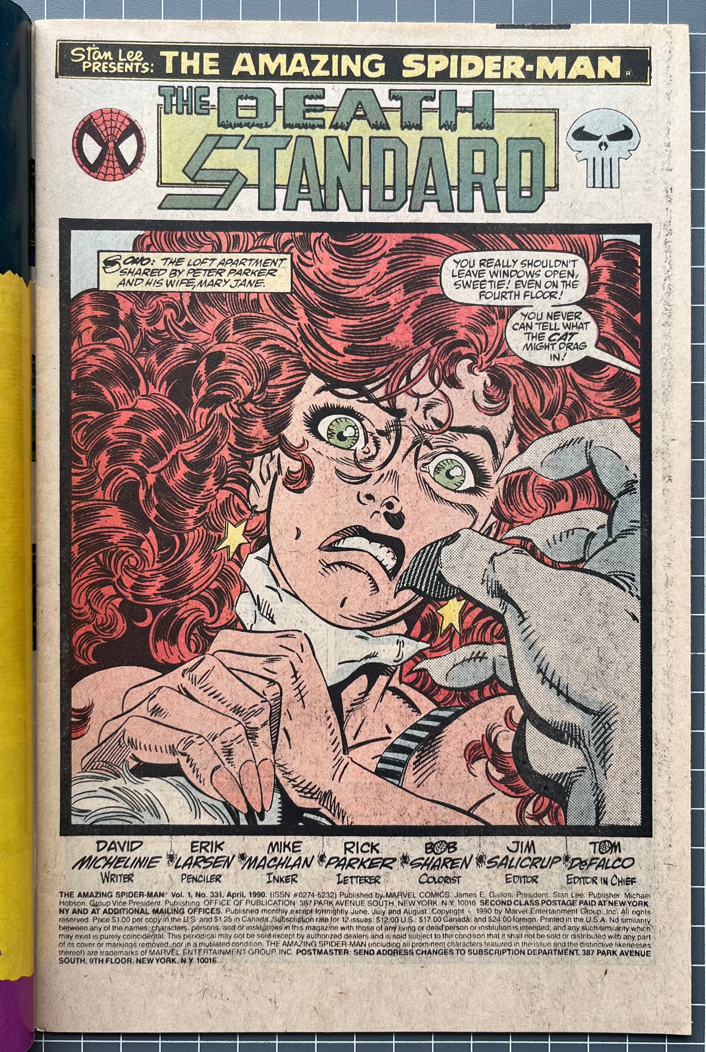 THE AMAZING SPIDER-MAN #331 [MARVEL COMICS] DIRECT 1990 FN/VF