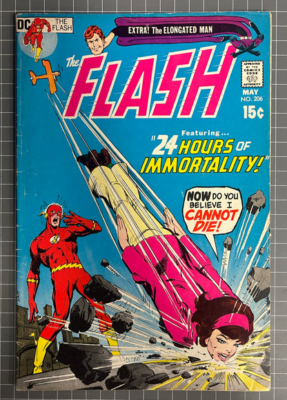 THE FLASH #206 [DC COMICS] DIRECT 1971 FN-
