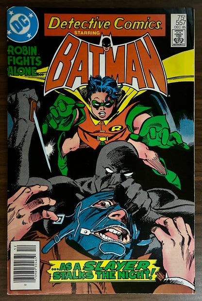 DETECTIVE COMICS #557 [DC COMICS] NEWSSTAND 1985 FN+
