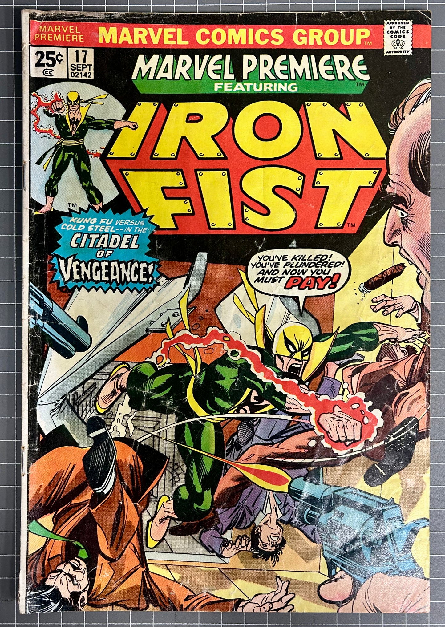 MARVEL PREMIERE #17 [MARVEL COMICS] DIRECT 1974 GD/VG