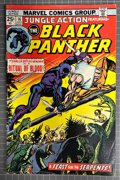JUNGLE ACTION #16 [MARVEL COMICS] DIRECT 1975 VG+