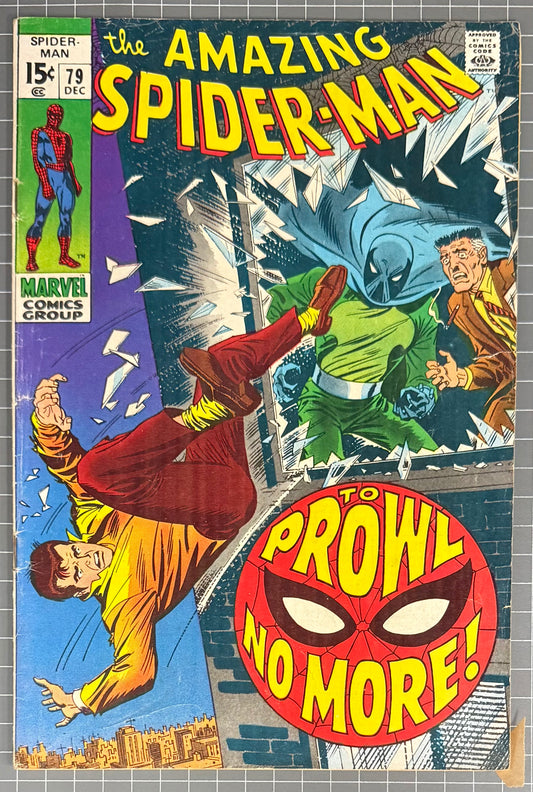 🔑 THE AMAZING SPIDER-MAN #79 [MARVEL COMICS] *2ND APP. PROWLER* 1969 VG-