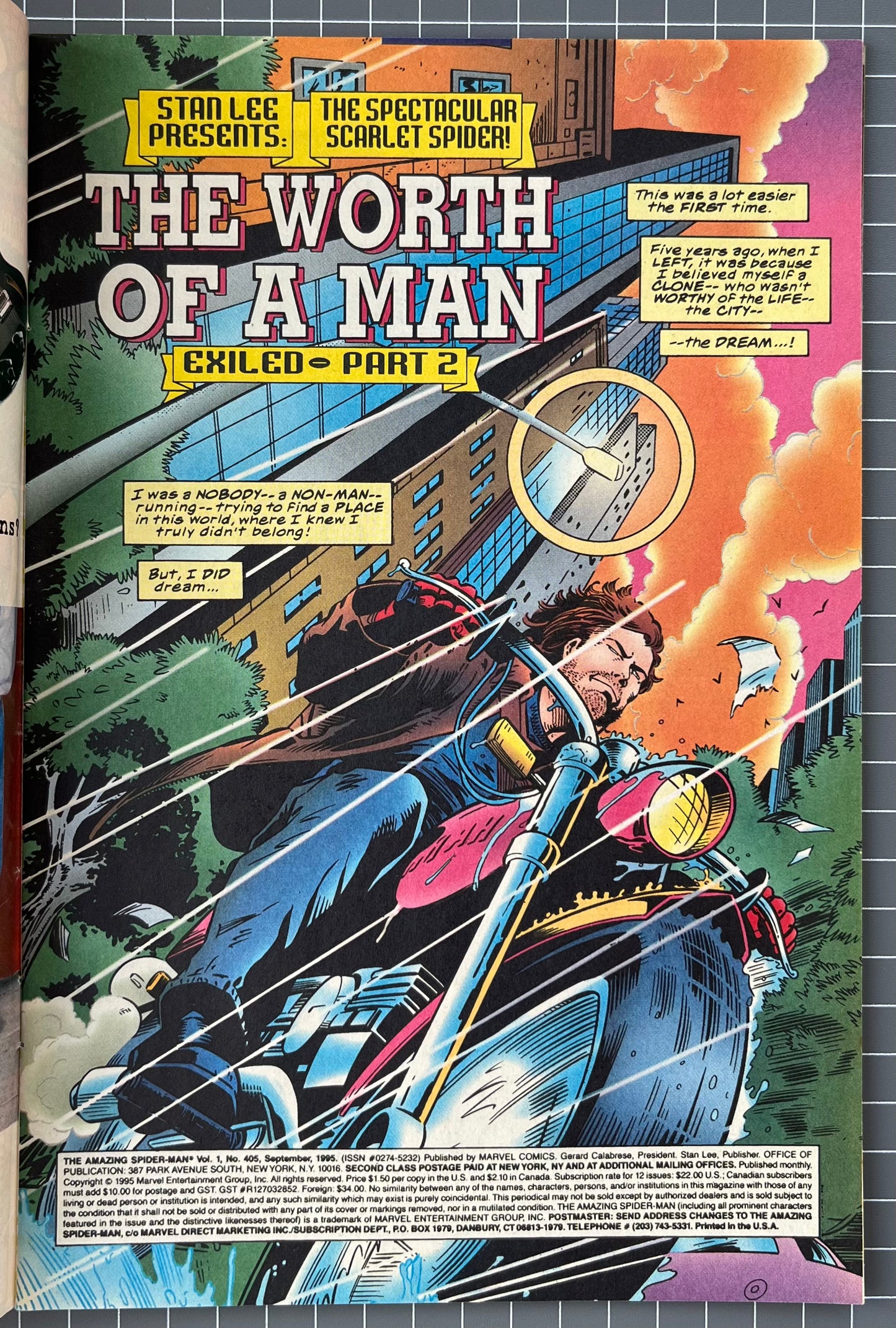 THE AMAZING SPIDER-MAN #405 [MARVEL COMICS] DIRECT 1995 FN/VF