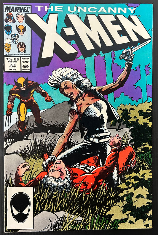 UNCANNY X-MEN #216 [MARVEL COMICS] DIRECT 1987 NM