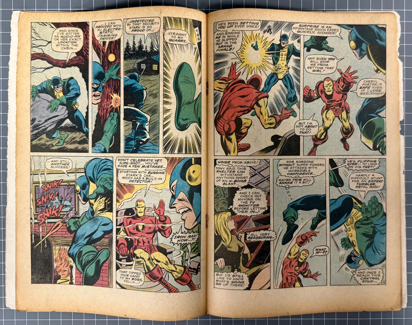 THE INVINCIBLE IRON MAN #23 [MARVEL COMICS] UK PRICE VARIANT 1970 GD/VG