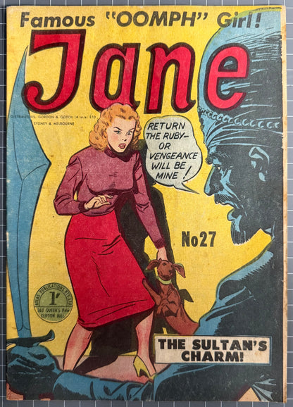 JANE FAMOUS "OOMPH" GIRL #27 (ATLAS) AUSTRALIAN PRE-DECIMAL COMIC 1956