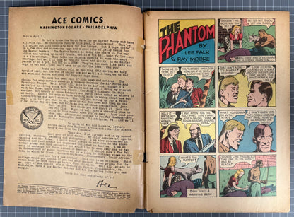 ACE COMICS #74 [DAVID MCKAY] *THE PHANTOM* GOLDEN AGE 1943 GD/VG