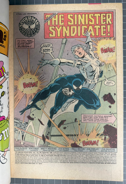 🔑 AMAZING SPIDER-MAN #280 [MARVEL COMICS] *1ST APP. SINISTER SYNDICATE* 1986 FN+
