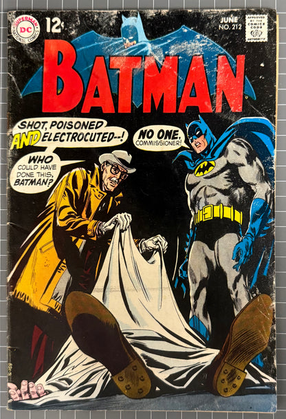 BATMAN #212 [DC COMICS] SILVER AGE 1969 GD