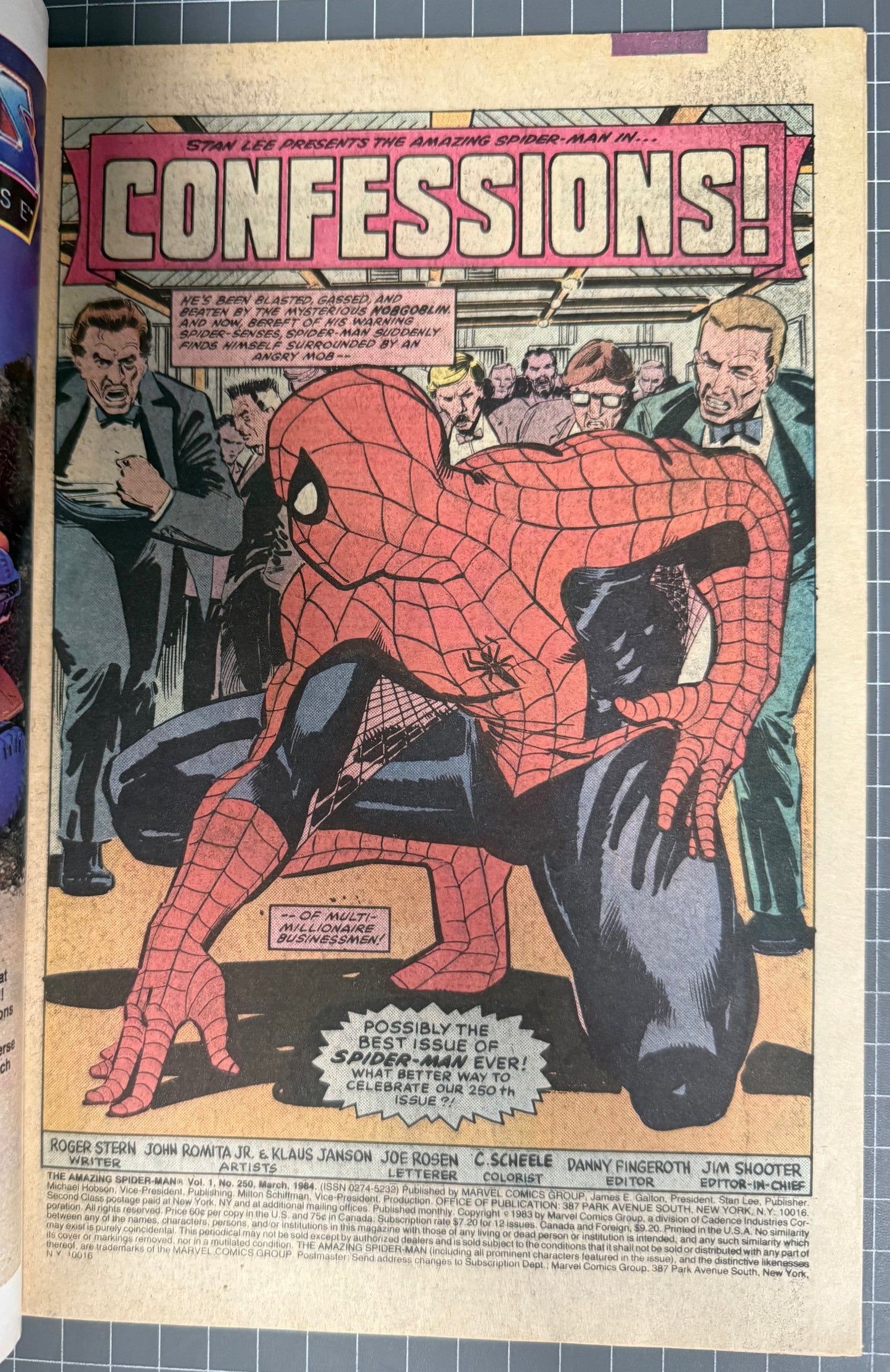 🔑 AMAZING SPIDER-MAN #250 [MARVEL COMICS] *COVER ART FT. HOBGOBLIN* 1984 FN/VF