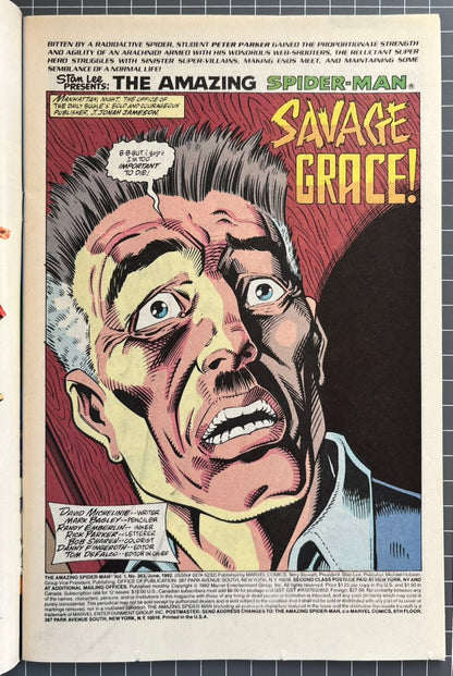 🔑 THE AMAZING SPIDER-MAN #363 [MARVEL COMICS] *3RD APP. CARNAGE* 1992 NM-