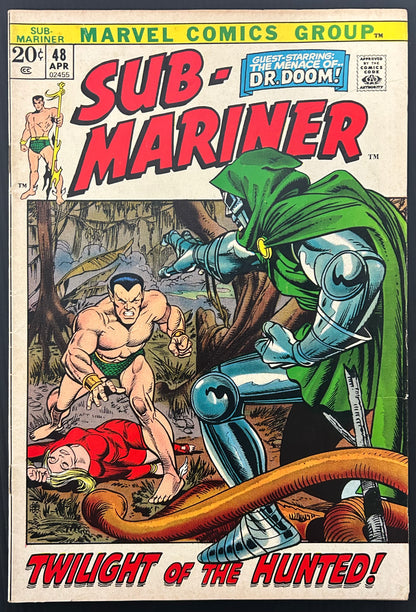 SUB-MARINER #48 [MARVEL COMICS] DIRECT 1972 VF-