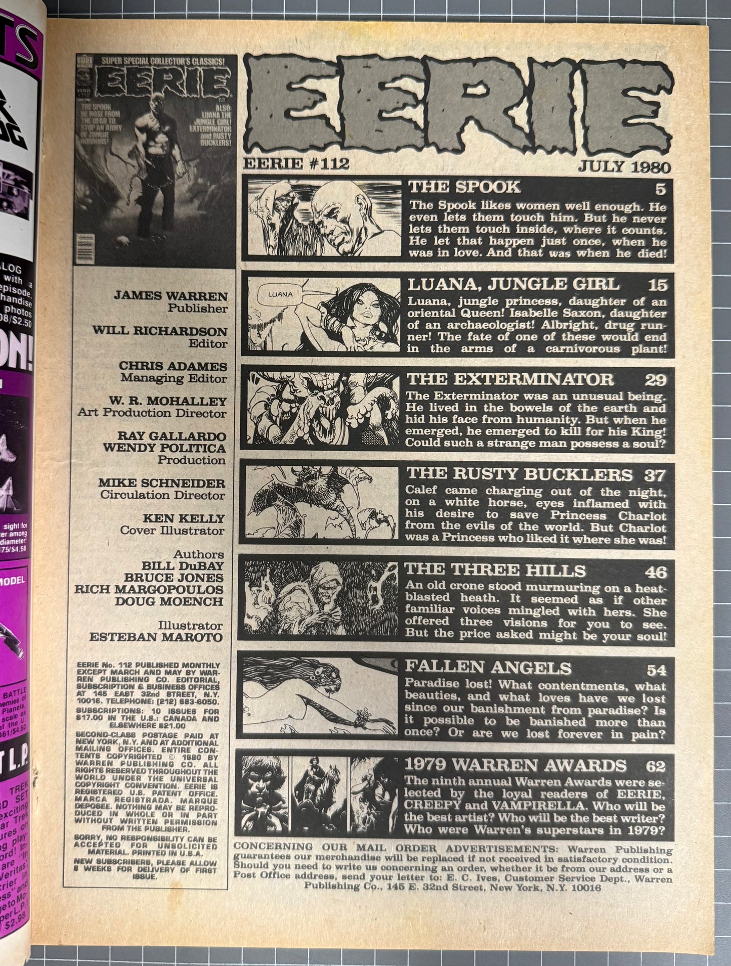 EERIE #112 [WARREN] HORROR COMIC MAGAZINE 1980 FN