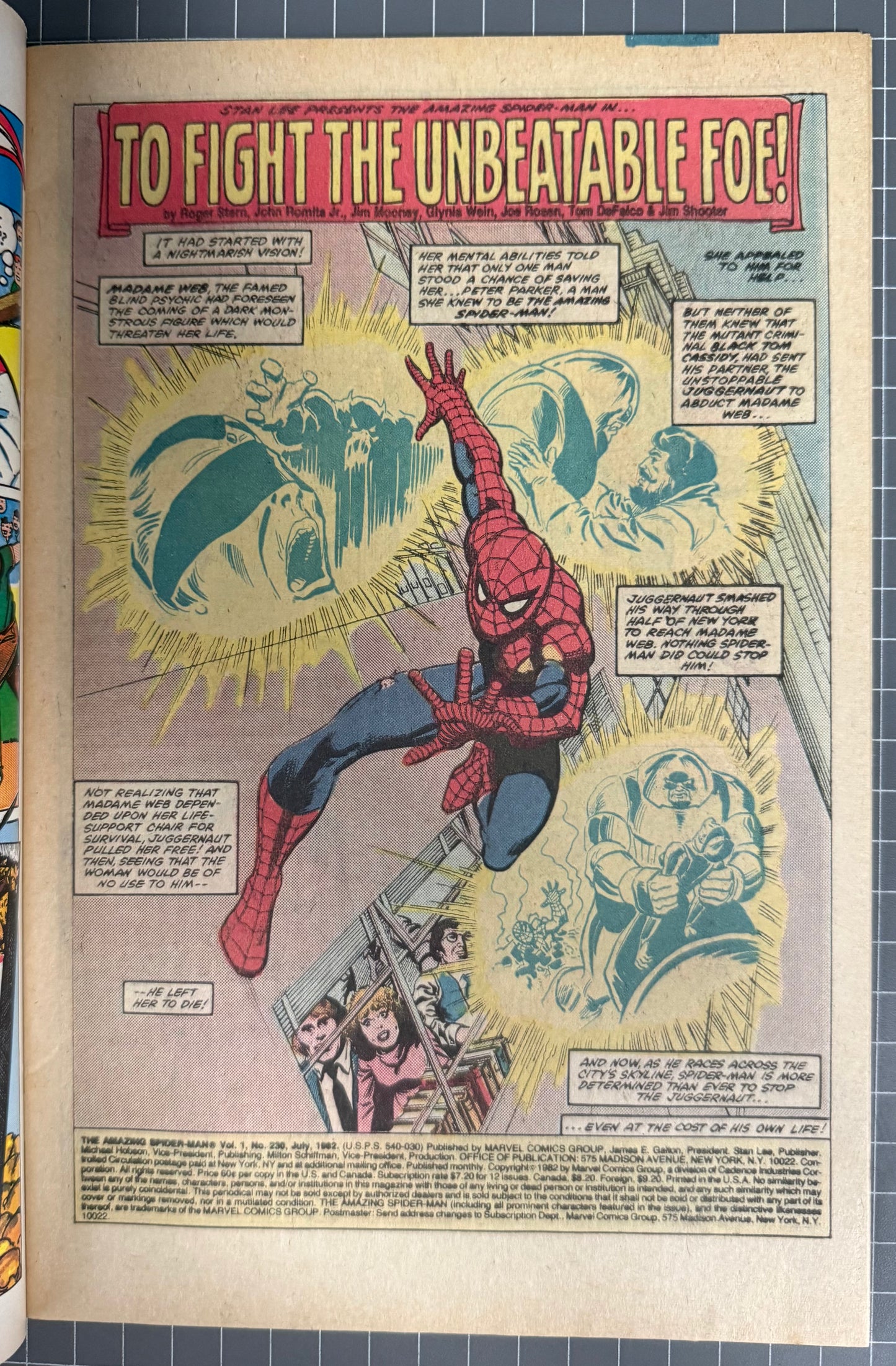 🔑 THE AMAZING SPIDER-MAN #230 [MARVEL COMICS] DIRECT 1982 VF-