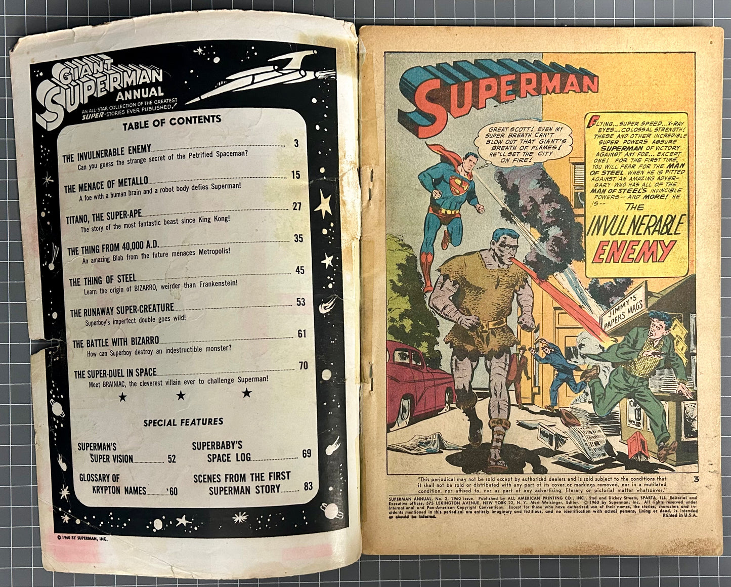 GIANT SUPERMAN ANNUAL #2 [DC COMICS] DIRECT 1960 GD-