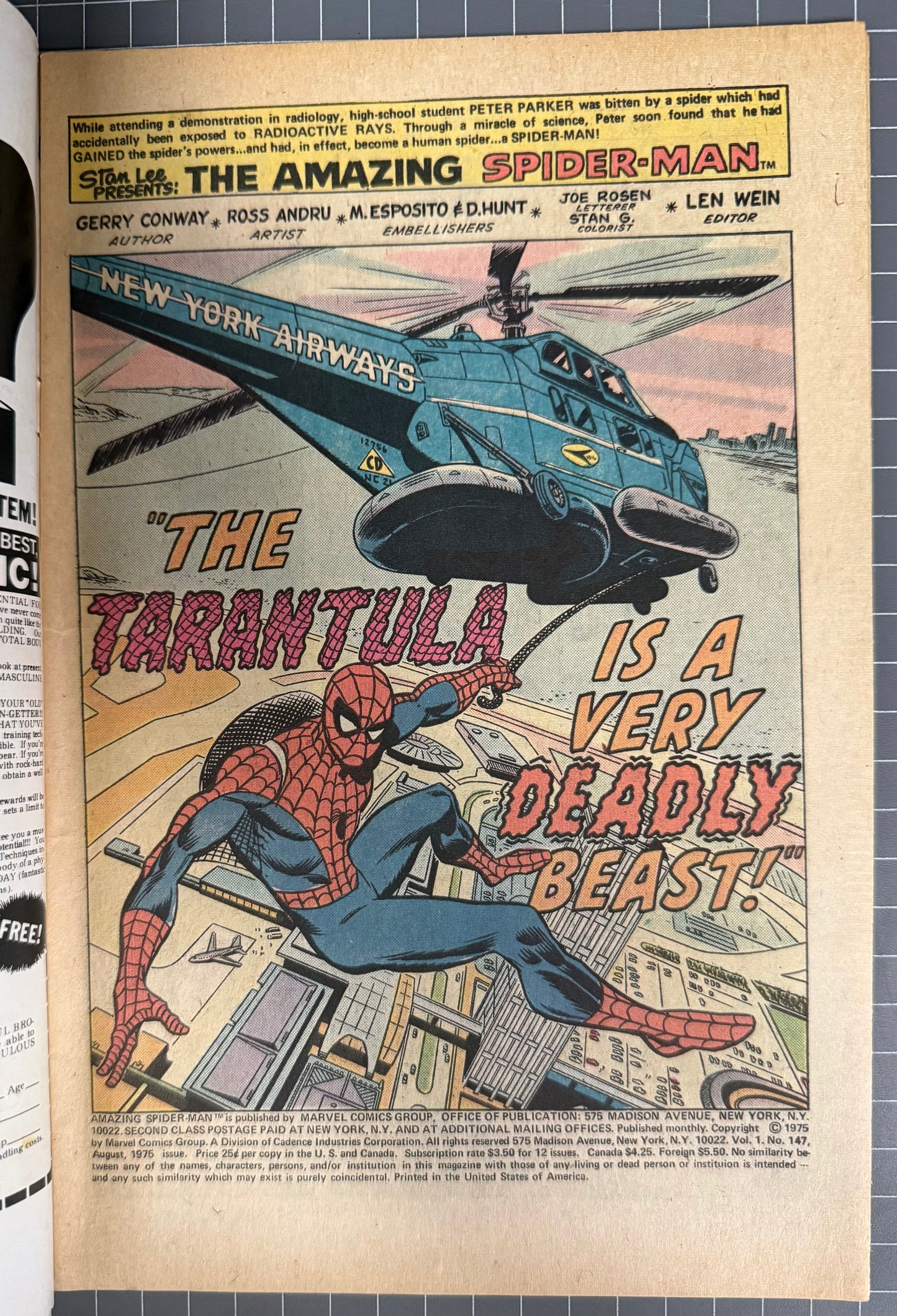 THE AMAZING SPIDER-MAN #147 [MARVEL COMICS] 1975 VG-