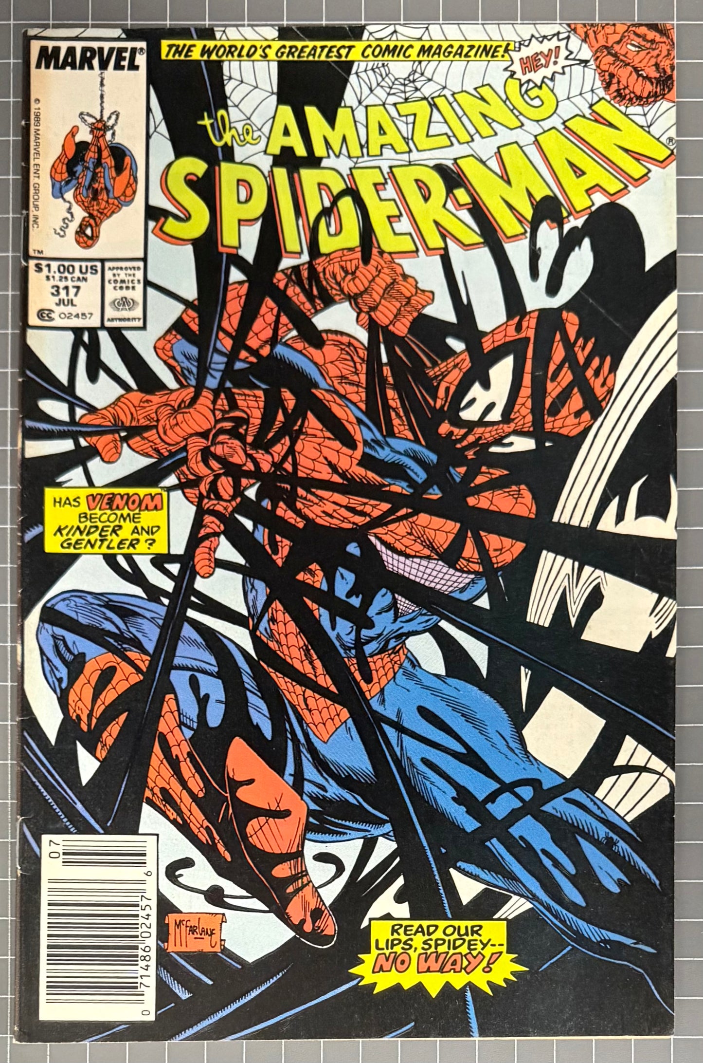 🔑 THE AMAZING SPIDER-MAN #317 [MARVEL COMICS] *4TH APP. VENOM* 1989 VG/FN