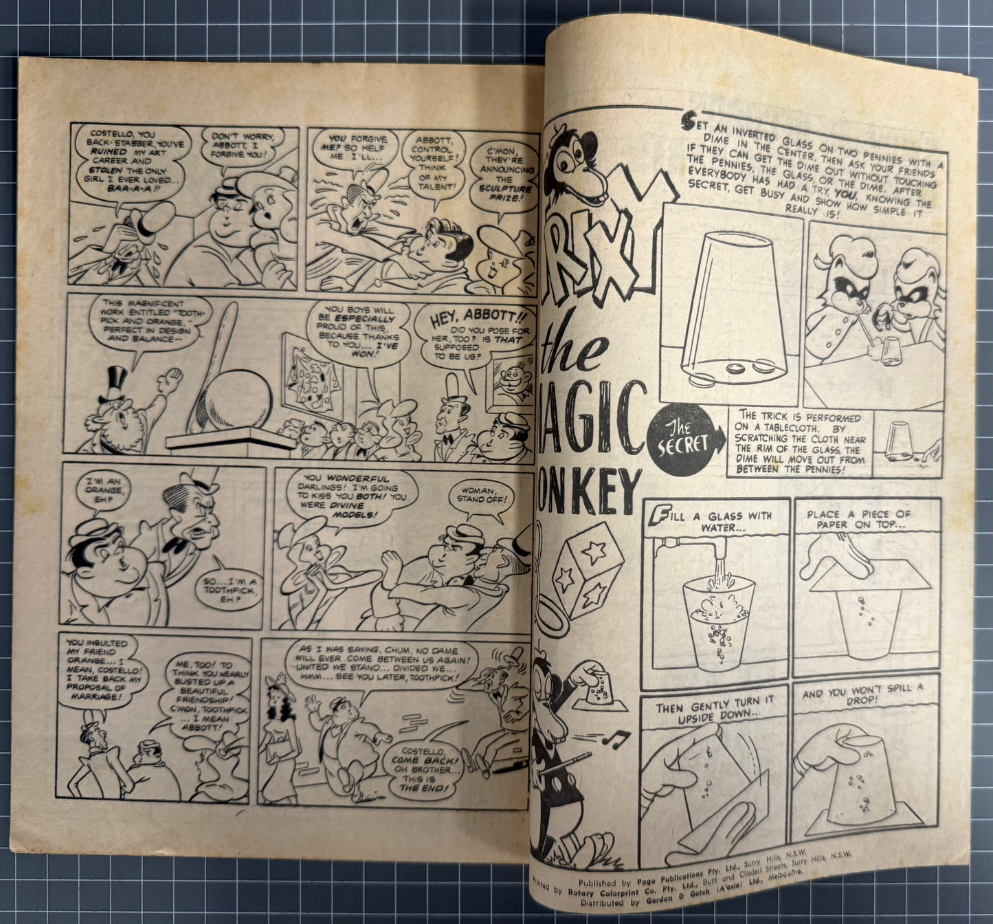 BUD ABBOTT AND LOU COSTELLO #21 (PAGE PUBLICATIONS) AUSTRALIAN COMIC 1966