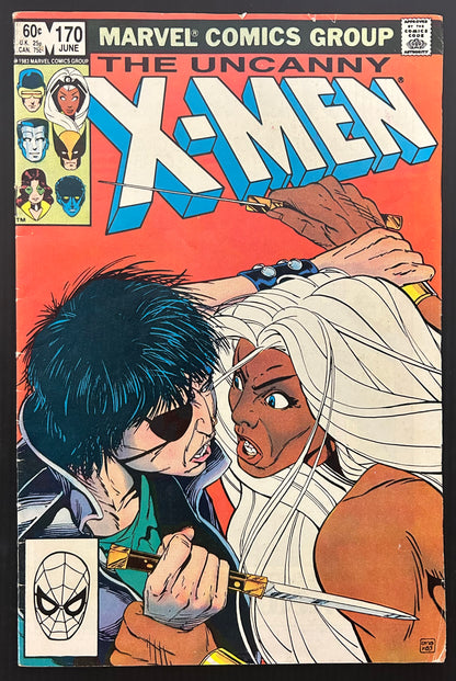 THE UNCANNY X-MEN #170 [MARVEL COMICS] DIRECT 1983 FN-