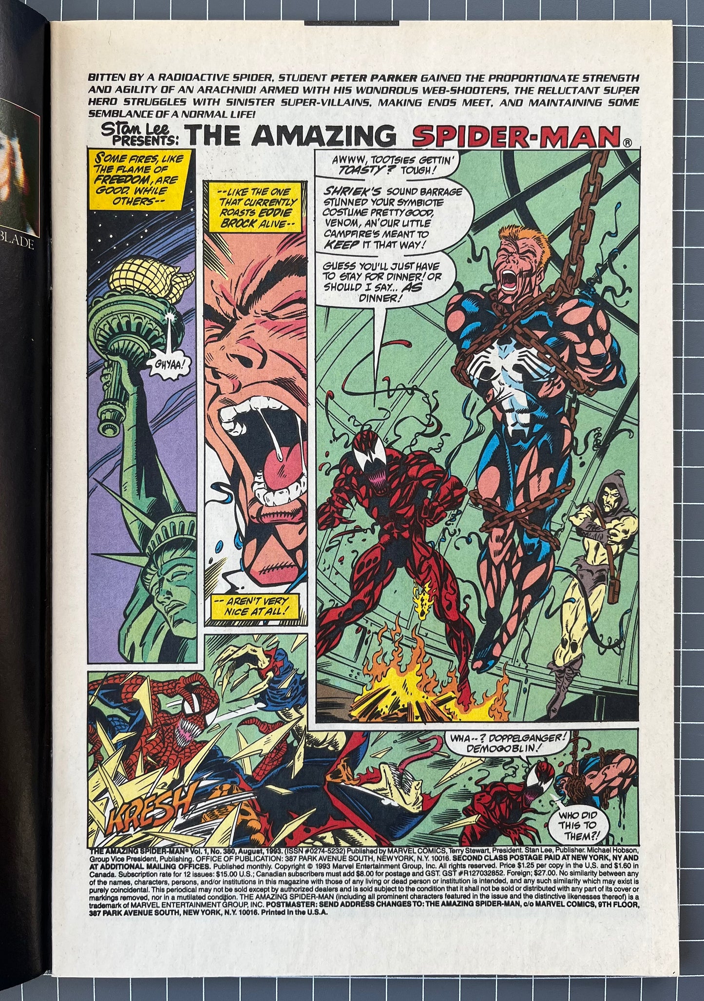 🔑 AMAZING SPIDER-MAN #380 [MARVEL COMICS] *MAXIMUM CARNAGE PART 11* 1993 VF+