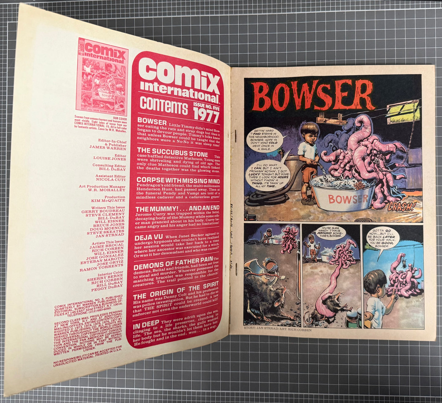 COMIX INTERNATIONAL #5 [WARREN PUBLISHING] MAGAZINE *RICHARD CORBAN* 1977 FN/VF