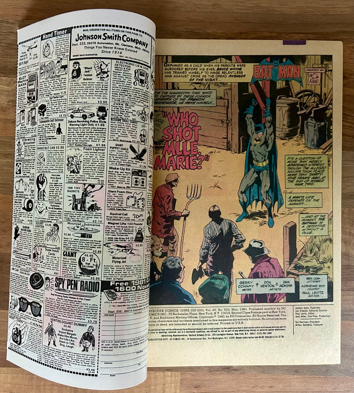 DETECTIVE COMICS #502 [DC COMICS] DIRECT 1981 VF/NM