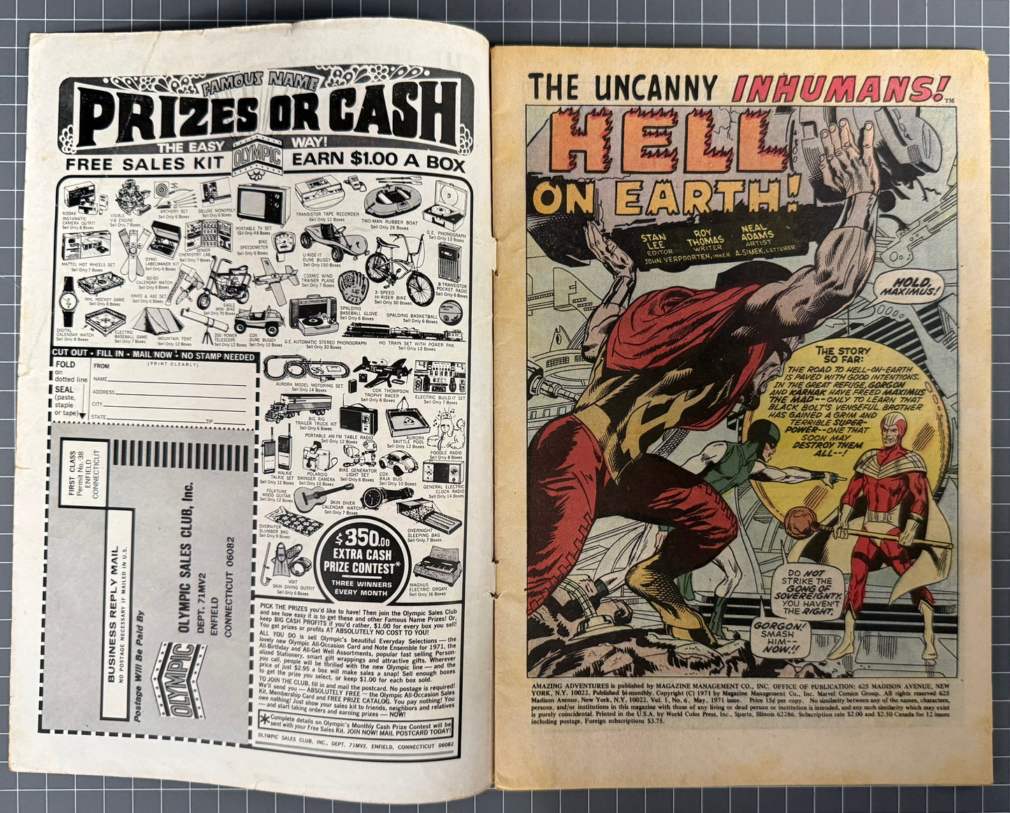 AMAZING ADVENTURES #6 [MARVEL COMICS] *INHUMANS & BLACK WIDOW* 1971 GD+
