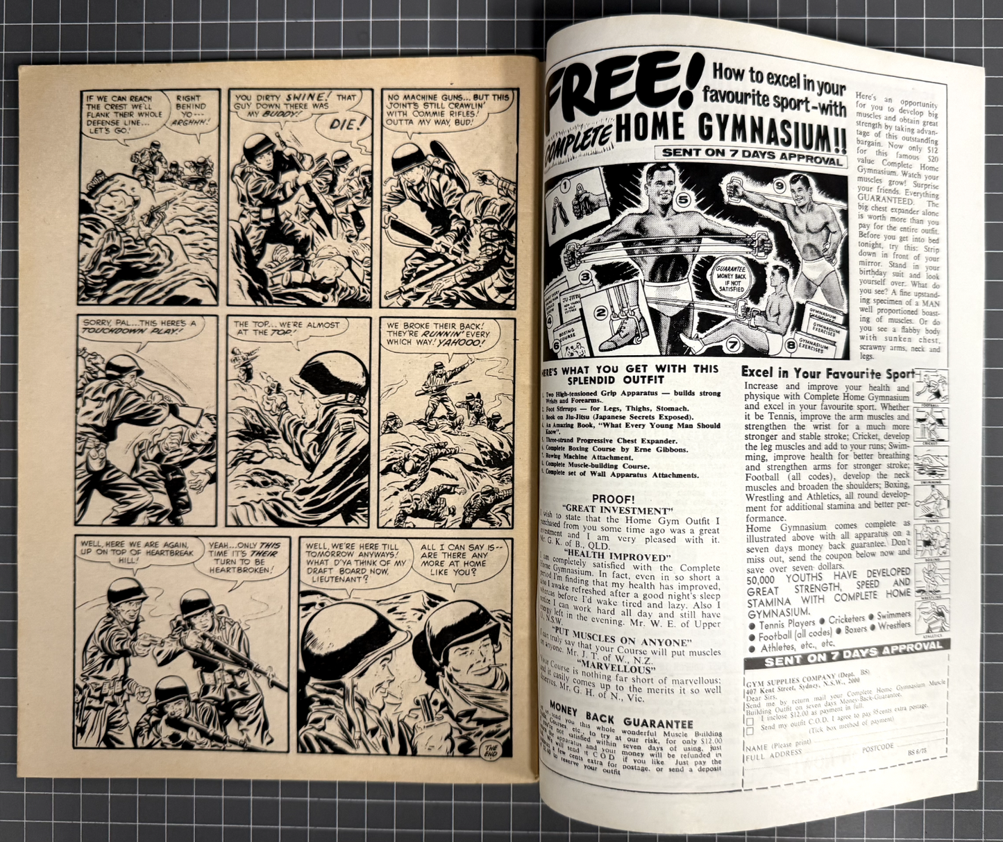 BATTLE STATIONS JUMBO EDITION #45013 JUBILEE PUBLICATIONS AUSTRALIAN COMIC 1975